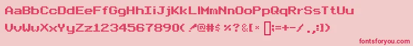 ARCADE Font – Red Fonts on Pink Background