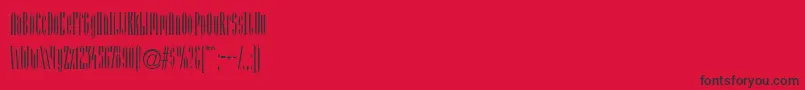 Arcadia Font – Black Fonts on Red Background