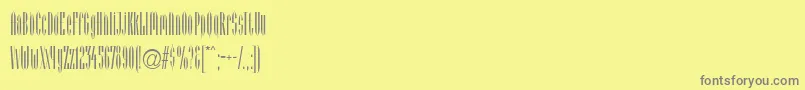 Arcadia-Schriftart – Graue Schriften auf gelbem Hintergrund