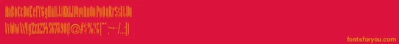 Arcadia Font – Orange Fonts on Red Background