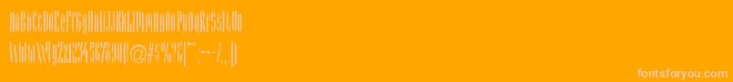 Arcadia-Schriftart – Rosa Schriften auf orangefarbenem Hintergrund