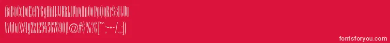 Arcadia Font – Pink Fonts on Red Background