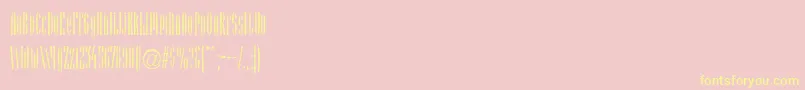 Arcadia Font – Yellow Fonts on Pink Background