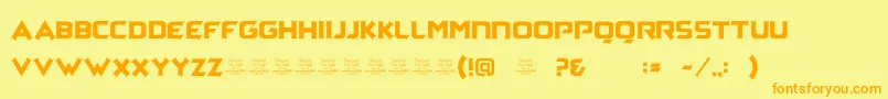 Archena Font – Orange Fonts on Yellow Background