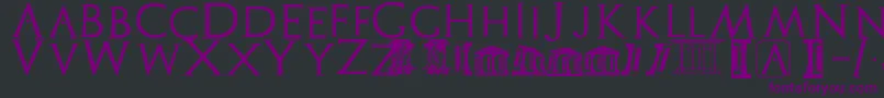 Archeologicaps Font – Purple Fonts on Black Background