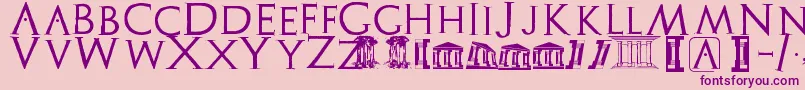 Archeologicaps Font – Purple Fonts on Pink Background