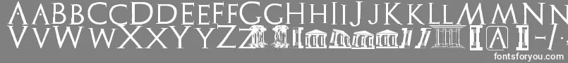 フォントArcheologicaps – 灰色の背景に白い文字