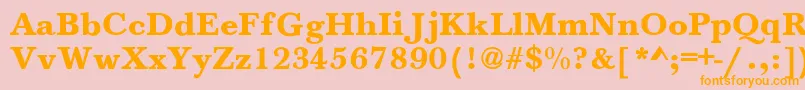 BartholomewBold Font – Orange Fonts on Pink Background