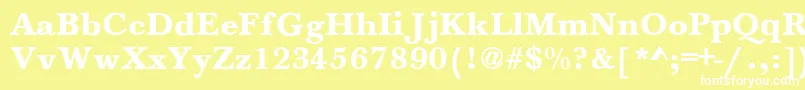 BartholomewBold Font – White Fonts on Yellow Background