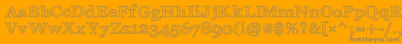 Archistico Bold-Schriftart – Graue Schriften auf orangefarbenem Hintergrund