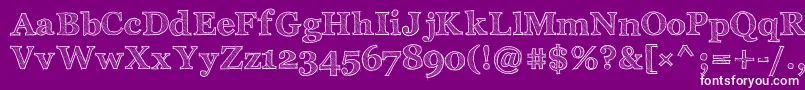 Archistico Bold Font – White Fonts on Purple Background