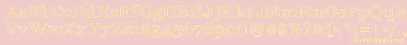 Archistico Bold-Schriftart – Gelbe Schriften auf rosa Hintergrund