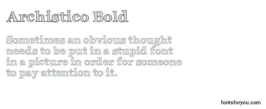 Review of the Archistico Bold Font