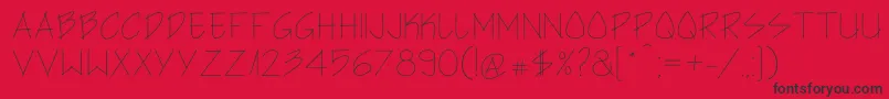 Architect s Hand Font – Black Fonts on Red Background