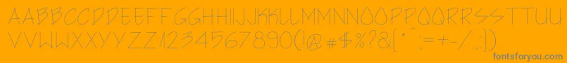 Architect s Hand Font – Gray Fonts on Orange Background