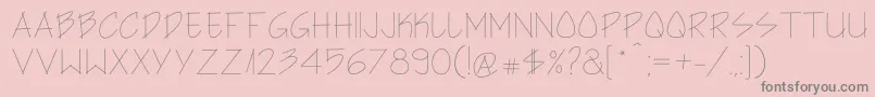 Architect s Hand Font – Gray Fonts on Pink Background