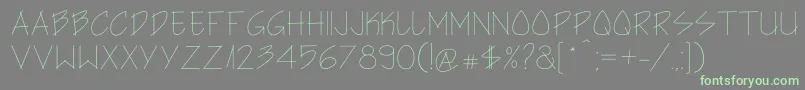 Architect s Hand-Schriftart – Grüne Schriften auf grauem Hintergrund
