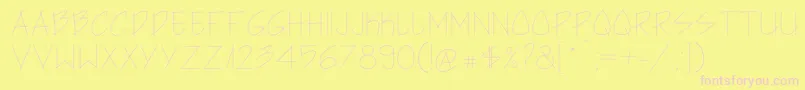 Architect s Hand Font – Pink Fonts on Yellow Background