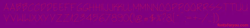 Architect s Hand Font – Red Fonts on Purple Background