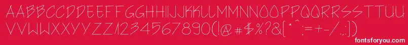 Architect s Hand Font – White Fonts on Red Background