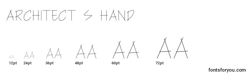 Größen der Schriftart Architect s Hand