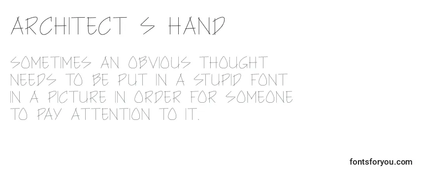 Review of the Architect s Hand Font