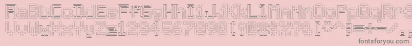 ARCHWAY  Font – Gray Fonts on Pink Background