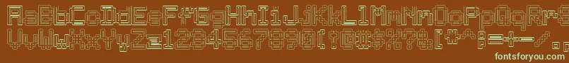 ARCHWAY  Font – Green Fonts on Brown Background