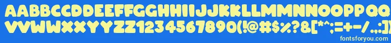 ARCO for OSX Font – Yellow Fonts on Blue Background