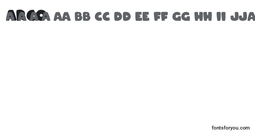 Fuente ARCO - alfabeto, números, caracteres especiales