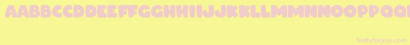 Więcej informacji o czcionce ARCO Czcionka ARCO – różowe czcionki na żółtym tle