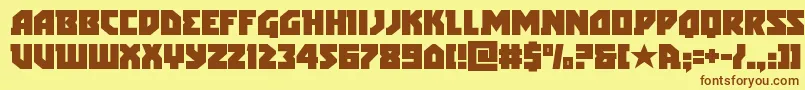 arcticguardian Font – Brown Fonts on Yellow Background