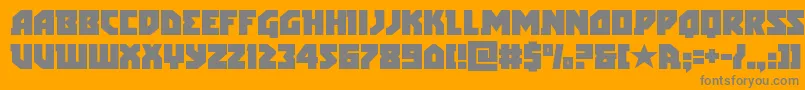 Czcionka arcticguardian – szare czcionki na pomarańczowym tle