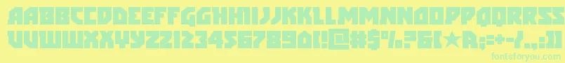 Czcionka arcticguardian – zielone czcionki na żółtym tle