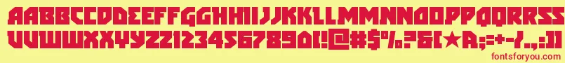arcticguardian Font – Red Fonts on Yellow Background