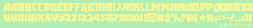 arcticguardian-fontti – keltaiset fontit vihreällä taustalla