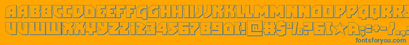 arcticguardian3d Font – Blue Fonts on Orange Background