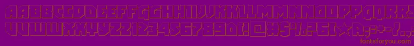 arcticguardian3d Font – Brown Fonts on Purple Background