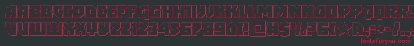 arcticguardian3d Font – Red Fonts on Black Background