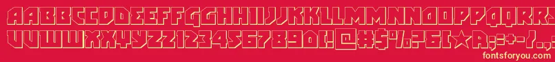 arcticguardian3d Font – Yellow Fonts on Red Background