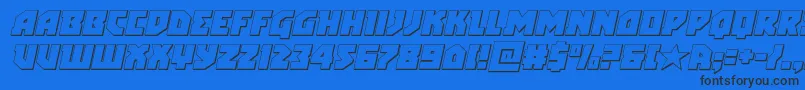 arcticguardian3dital Font – Black Fonts on Blue Background