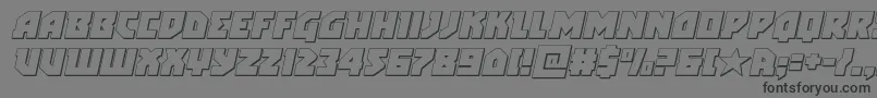 arcticguardian3dital Font – Black Fonts on Gray Background