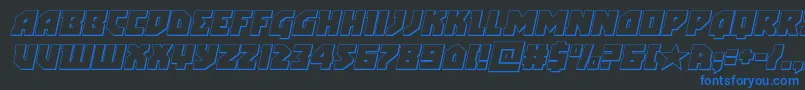 arcticguardian3dital Font – Blue Fonts on Black Background