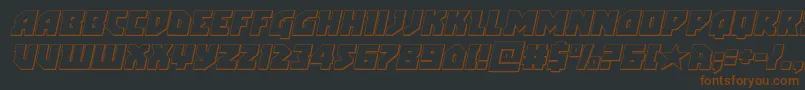 arcticguardian3dital Font – Brown Fonts on Black Background