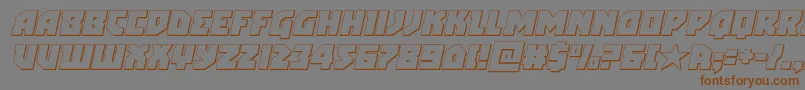 arcticguardian3dital Font – Brown Fonts on Gray Background
