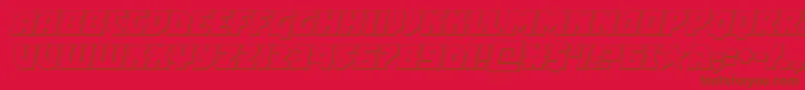 arcticguardian3dital Font – Brown Fonts on Red Background