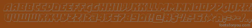 Шрифт arcticguardian3dital – серые шрифты на коричневом фоне