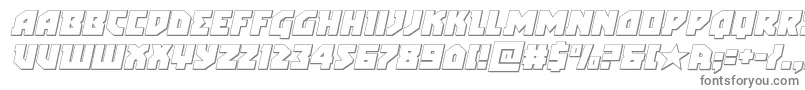 arcticguardian3dital-fontti – harmaat kirjasimet valkoisella taustalla