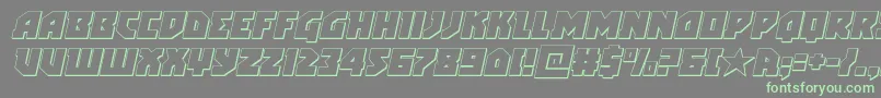 arcticguardian3dital Font – Green Fonts on Gray Background