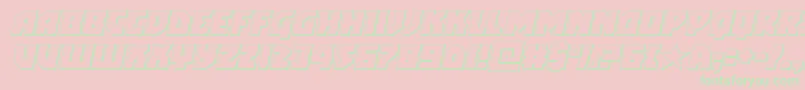 arcticguardian3dital Font – Green Fonts on Pink Background
